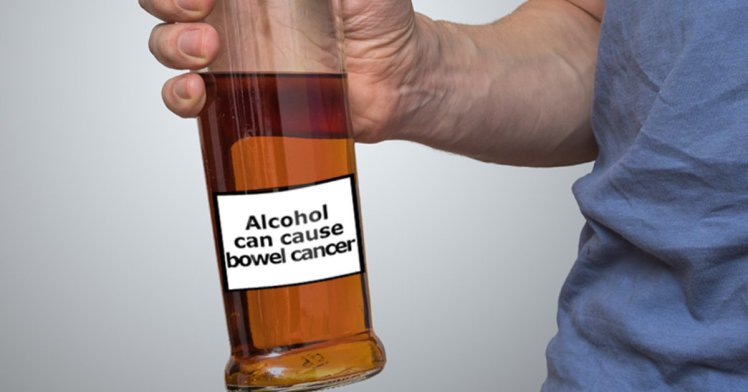 alkohol warning label-rak črevesja